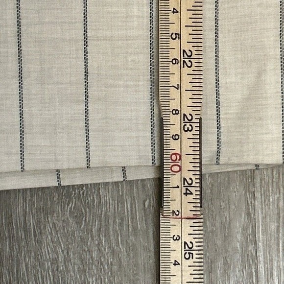 Banana Republic Ivory Pinstripe Wrap Skirt Tie Waist Tailored‎ Minimalist Sz 10P - Picture 9 of 10